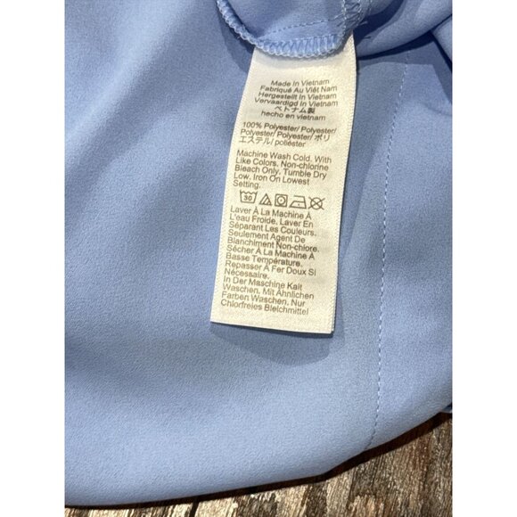 NEW J.Crew Womens Size L Top Light Blue V-Neck Long-Sleeve Summer Blouse - Picture 7 of 9